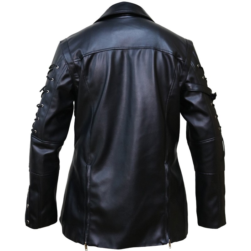 The Jasperz Punk Rave Poison Black & Maroon Jacket Mens
