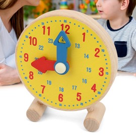 Kids Telling Time Practice Learning Clock, Numbers Clock Model Toy Wooden Analog Learning Clock for Kids, Telling Time, Homeschool Supplies, Kindergartner Learning Activities