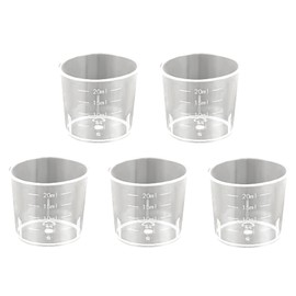 ideamall Plastic Beaker Science Education Research Measuring Cup Experiment Supplies Set of 5 (20ml)