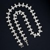 Xikui Rhinestone Cross-style Cuban Chain, Silver-plated Gold-plated Bling Necklace, 13MM