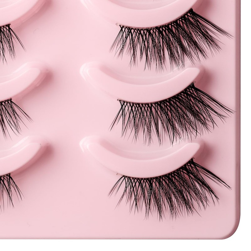 5 Pairs 3DShort Mink Eyelashes Super Dense Stage Makeup Natural