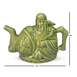 Thyggzjbs Assassins - Tetera de cerámica china hecha a mano, una olla, tres bebidas, tetera de dos corazones, dispensador de bebidas, tetera de asesino de truco mágico, 16 onzas