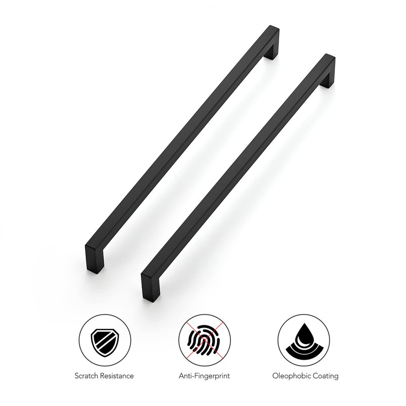 Ravinte 18 Pack 12-3/5 Inch Kitchen Square Cabinet Handles Matte