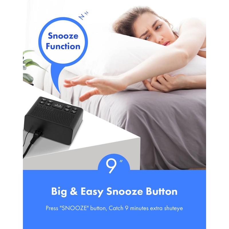 Homicial Digital Alarm Clock Radio with AM/FM Radio, Multi-Colors 1.4”