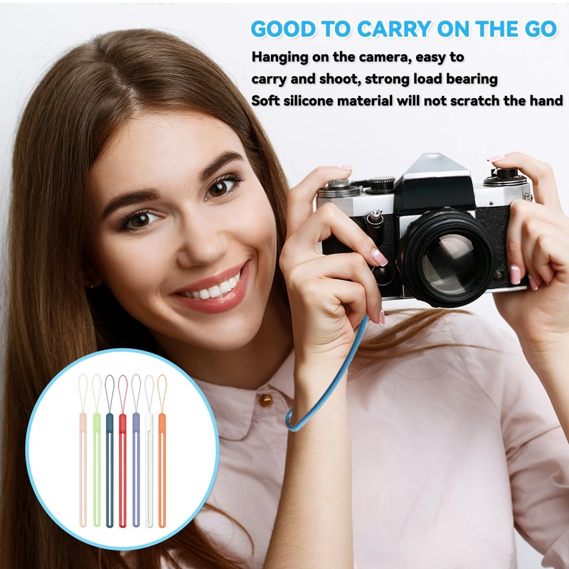 Binxus 28 Pcs Multicolor Silicone Wrist Lanyard, Keychain, Phone Camera