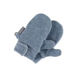 Sterntaler Unisex Children's Mittens with Thumb Made of Microfleece, with Velcro Glove, blue