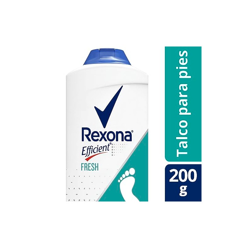 Talco Desodorante para Pies REXONA Efficient Fresh, 200 g