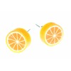 Miniblings Earrings Round Orange Fruit Fruit Oranges Plug Stud Earring