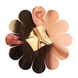 Irregular Square Earrings Gold Exaggerated Square Stud Earrings Chunky Geometric Shape Earrings Minimalist Earrings Jewelry for Women and Girls