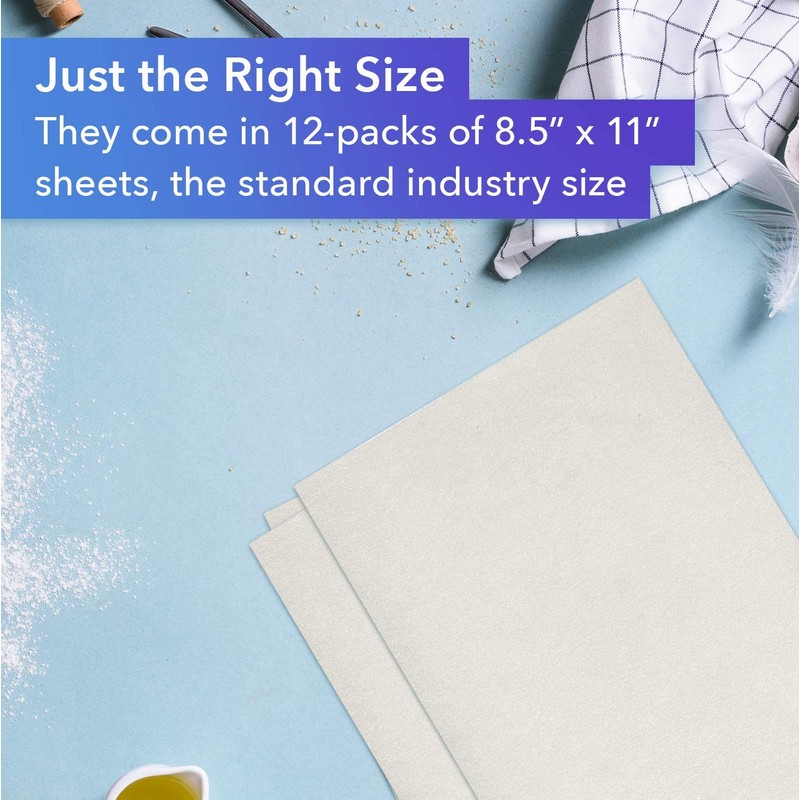 Oasis Supply, Ultra Flexible Icing Sheets, White, Paper 8.5" x