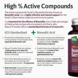 PURE High Strength Boswellia Serrata capsules 5:1 Extract 2000mg | 180 Vegan Caps - 6 Months supply | 65% Standardised Boswellic Acid, Indian Frankincense | Anti Inflammatory Joint Care | UK made