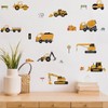 QUCHENG Excavator Wall Stickers Construction Vehicles Decals Bulldozer Decorations Nursery