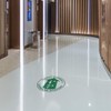 Safety Shower Eyewash Station Floor Decals Green Anti-Slip Round Shape