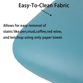 TAKE UR SEAT® Economical Multi-Purpose Medical Spa Stool Chair with Adjustable seat and Back Height. Advanced Fabric seat Cover is Easy to Clean. Standard Casters (Table Height Blue)