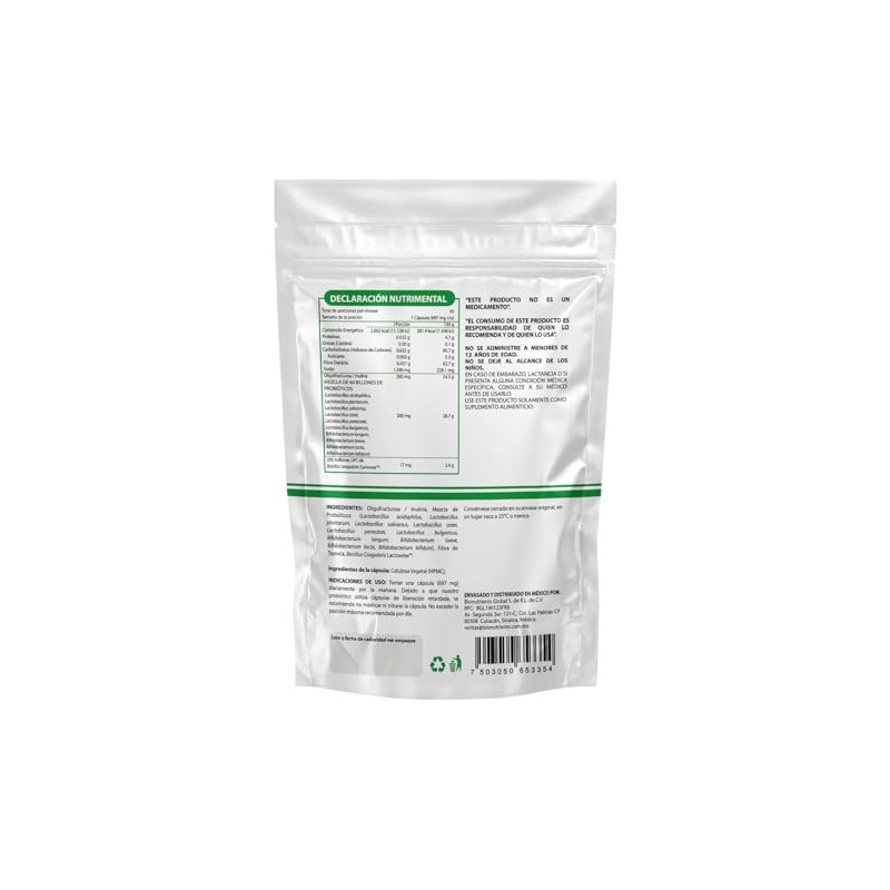 Wellthy Probioticos 60 Billones 11 Cepas. 45 Cápsulas Mes y