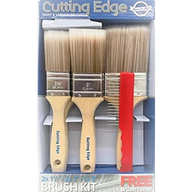 Cutting Edge Premium Synthetic Paint Brush Sets - 5-Brush or 6-Brush Sets (5)