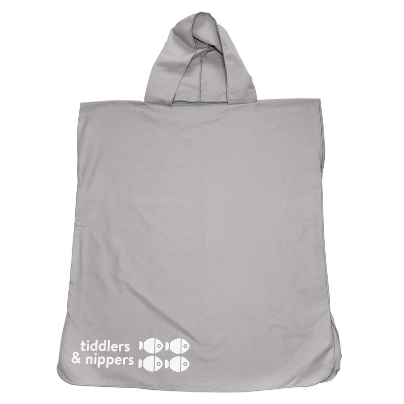 Kids Hooded Microfibre Towel with Carry Bag - Blue/Pink/Grey, Lightweight,