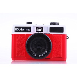 Holga 135BC-RW 35mm Camera with Distinctive lo-fi Look - Red and White