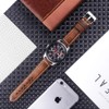 Berfine 20mm Quick Release Retro Leather Watch Band,Vintage Oil-tanned Pull-up