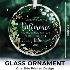 Retirement Ornament 2025 - Retirement Gifts for Women, Men 2025 - Retired Christmas Ornaments 2025 - Retired Gifts for Coworker, Boss, Teacher, Nurse - Christmas Ornament Decor