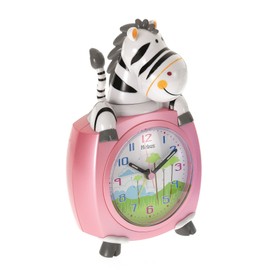Mebus Quarz-Kinderwecker Zebra pink 26637