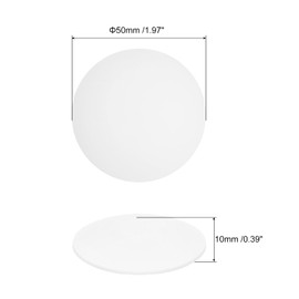 uxcell 4Pcs Door Stopper Wall Protector, 50mm/2" White Self Adhesive Bumper PVC Doorknob Buffer Guard for Home Office Door Stop