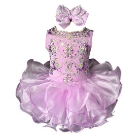 Jenniferwu G090 Infant Toddler Baby Newborn Little Girl's Pageant Party Birthday Dress Lilac Size 3T