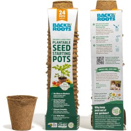Back to the Roots Organic & Plantable Seed Starting Pots (24 CT)