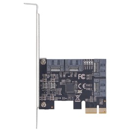 PCIe 3.0 X1 to 4 Port SATA3 Adapter Card Professional High Speed Transmission PCI Express X1 Controller Card for Computer