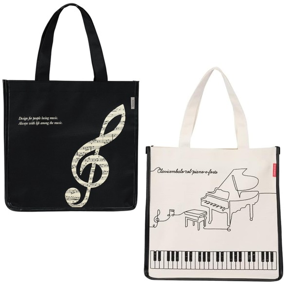 Mignon Piano Music Square Tote Bag, Lesson Bag, Eco Bag,