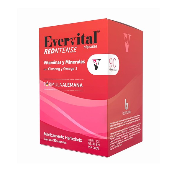 Bomuca - Evervital Redntense 90 Cpsulas, Vitaminas y Minerales con