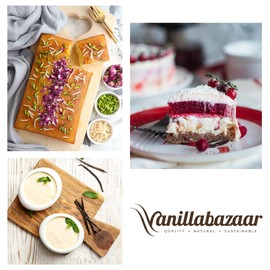 Vanillabazaar Sustainable, Organic & Fairtrade Madagascan Grade A Beans - 2 Bourbon Premium Vanilla Pods in Resealable Tube for Chefs & Home Baking/Cooking