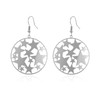 Watforsh Large Silver Star Dangle Earrings for women Big Disc