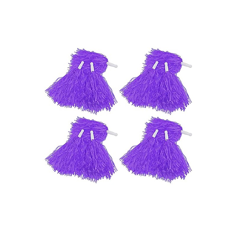 PUZINE 12 Pack Cheerleading Pom Poms with Baton Handle for