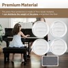 3Pcs 4"Clear Piano Caster Cups with Dust Cloth for Grand