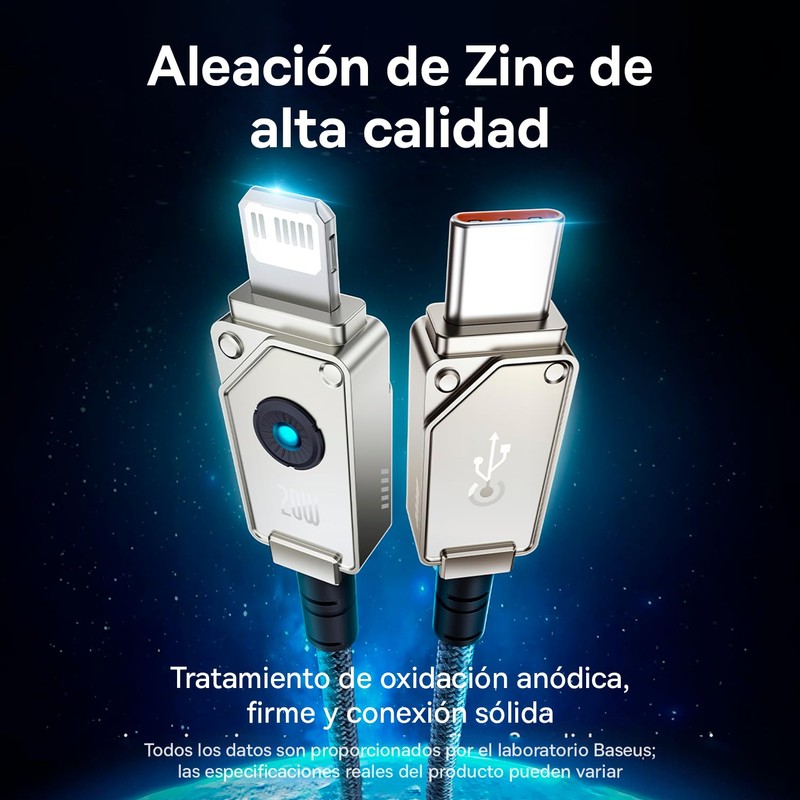 Baseus Cable de Fibra de aramida F-12 irrompible de Carga