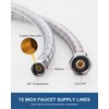 72'' Length Faucet Supply Line, Stainless Steel Braided cUPC Sink