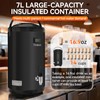 Commercial 2-Gallon Beverage Dispenser with Temperature Display, Black