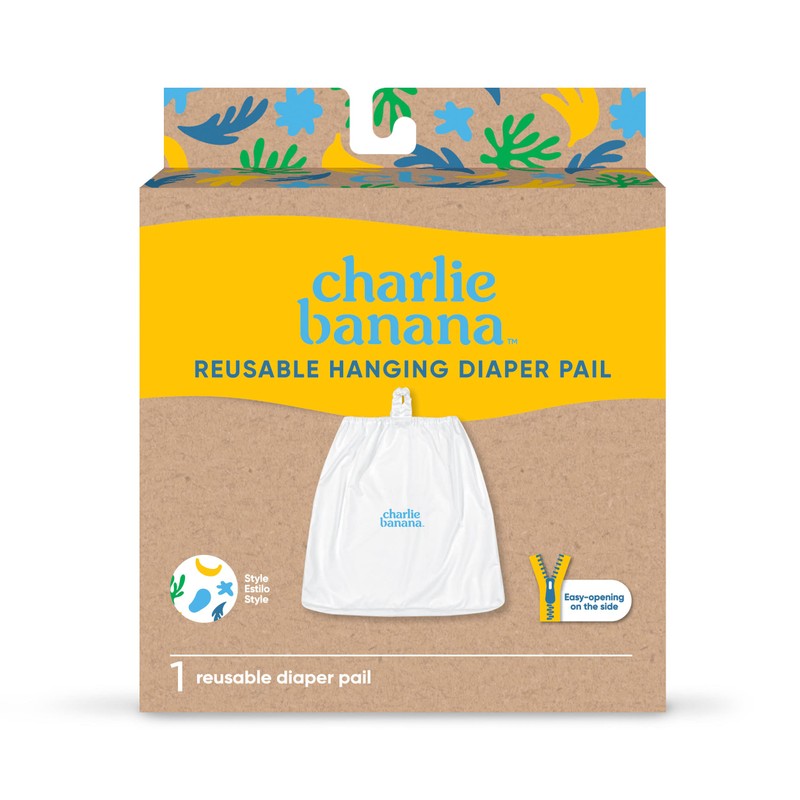 CHARLIE BANANA Reusable and Washable Cloth Diaper Wet Bag, Waterproof