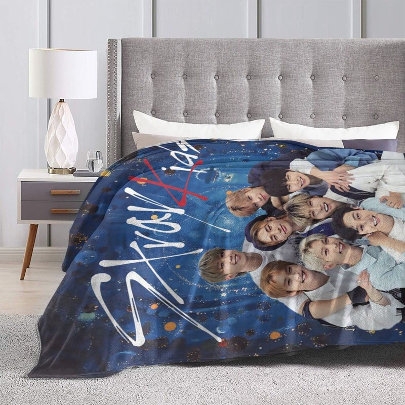 Super Soft Stray Flannel Throw Hyunjin Bangchan Felix Blanket Kids