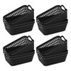 Afromy 12 Pack Mini Shallow Storage Baskets, Plastic Storage Basket