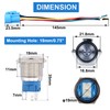 DMWD 5Pcs 19mm Metal Latching Push Button Switch Waterproof 12V-24V