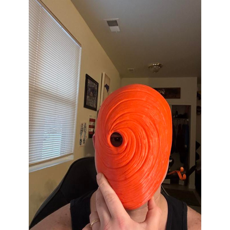 Swirl Ninja Mask-Cosplay Prop-Anime- Costumes-3d Printed Obito - Raw print