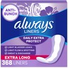 Always Daily Extra Protect Liners, Extra Long Length, Unscented Panty
