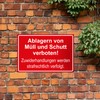Finest Folia Ablagern von Müll und Schutt verboten Notice Sign