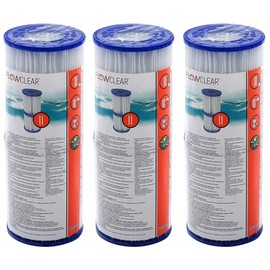 6 Filter Cartridges for Swimming Pool Pumps by Intex Bestway, Size 2
