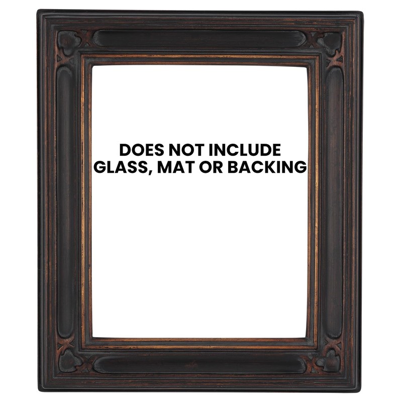 Museum Collection Gothic Ornate Picture Frame - 11x14, Black Gold