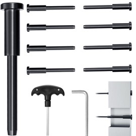 Steel DN Mate 10 Pack Black Invisible Cable Railing kit 1/8", 316L Stainless Steel Upgraded Threaded Studs End, Hidden Cable Tensioner for 2x2 Wood/Metal Post, Deck Cable Hardware CR1