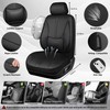 CAR PASS Nappa Leather Car Seat Covers, Water Resistant 3D