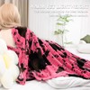 Hot Pink Throw Blanket Twin Size Decorative Soft Fleece Bed